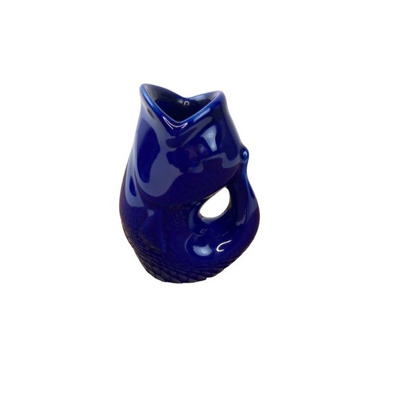Source Unknown Other - *Vintage Blue Ceramic Gurgle Pot Jug Glug Glug 3 1/2" H Small Mini Collectible